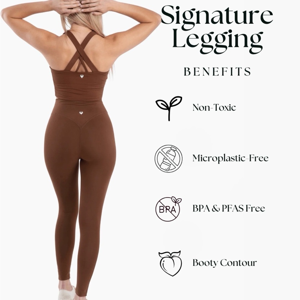 Namarie Signature Legging High-Rise Sculpting Legging - Yogi Brown, Large Petite